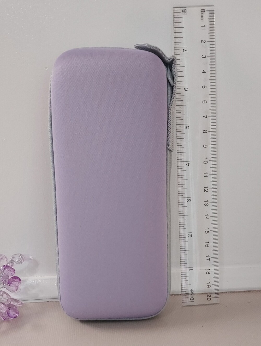 Compact Lavender Travel Umbrella with Carry Case - Picture 8 of 9